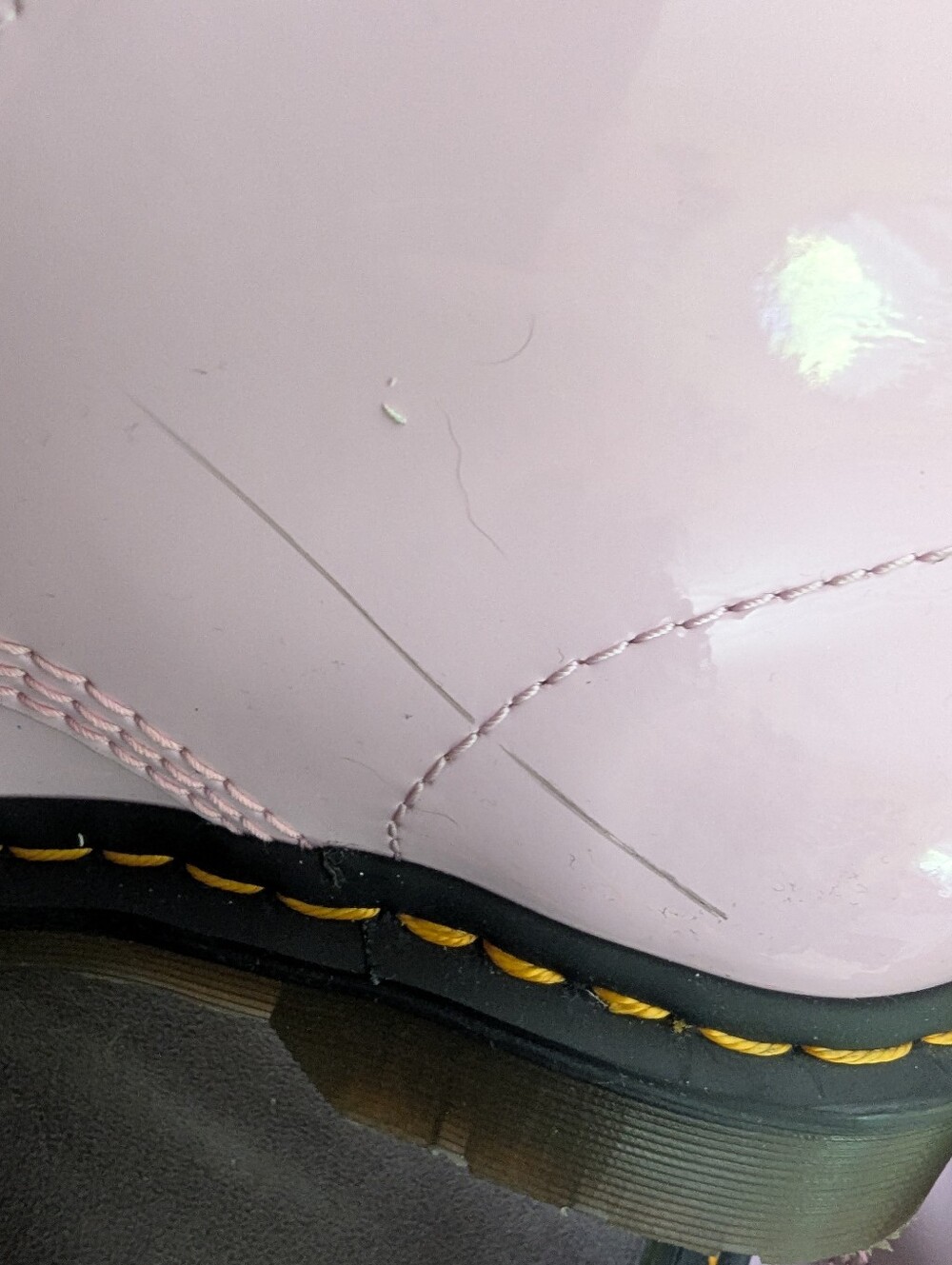 Dr. Martens Air Wair 1460 Pink Patent Leather Boots AW004 Size 6L - Picture 11 of 11